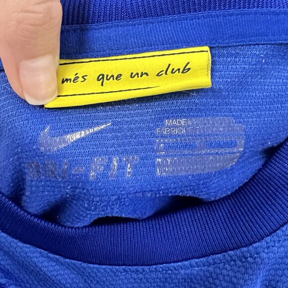 Barcelona FC Nike 2013-2014 Blue Goalkeeper Soccer Jersey Men’s Medium - Picture 4 of 10